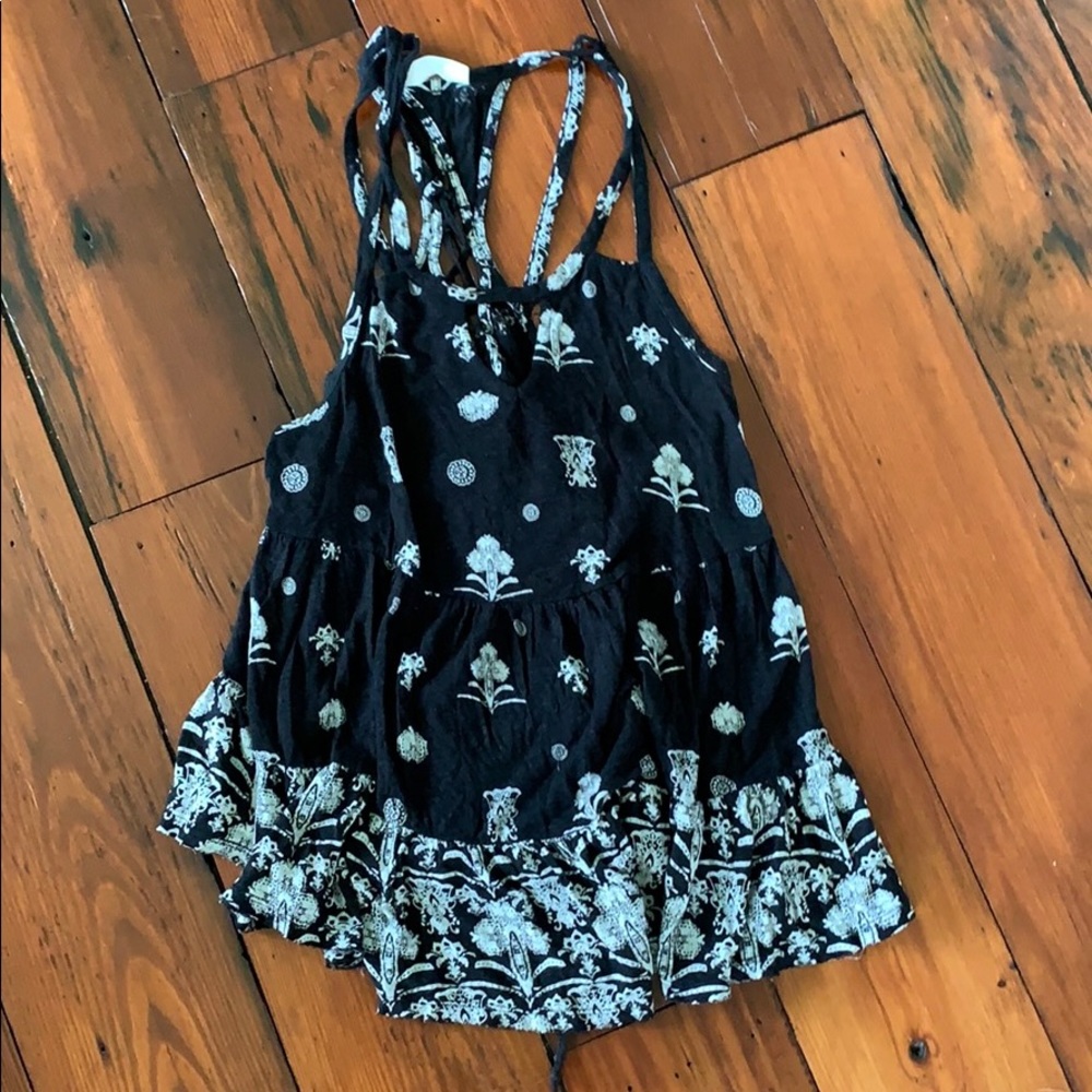 Free People Black and White Tank Top